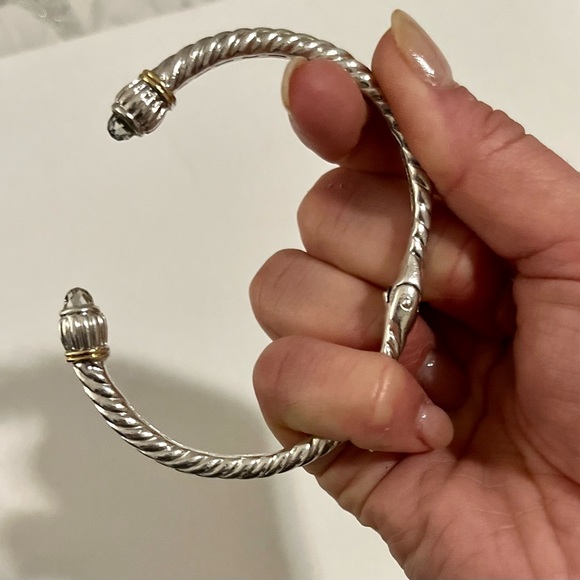 Colorè SG 14k gold and Sterling Silver Amethyst adjustable cuff. - Picture 4 of 9